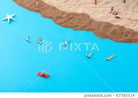 Miniature world concept- Miniature figurine of traveler, businessman, couple, family 056 67393514