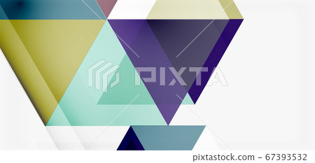 Geometric abstract background, mosaic triangle and hexagon shapes. Trendy abstract layout template for business or technology presentation, internet poster or web brochure cover, wallpaper Geometric abstract background, mosaic triangle and hexagon shapes. Trendy abstract layout template for business or technology presentation, internet poster or web brochure cover, wallpaper 67393532