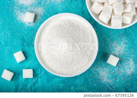 Bowls with sugar 67395126