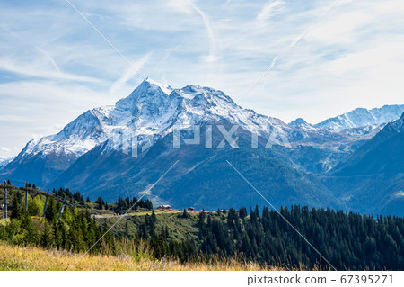 Alpine landscape of the French alps near Alpine landscape of the French alps near 67395271