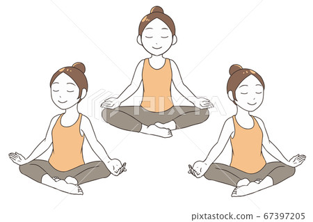 冥想瑜伽姿勢在安扎 67397205