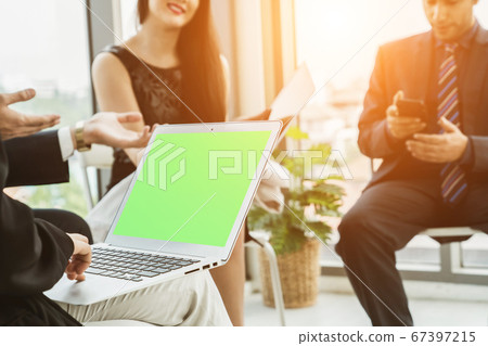 Business people in the conference room with green screen 67397215