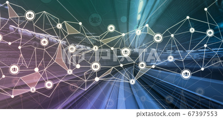 The modern creative communication and internet network connect in smart city The modern creative communication and internet network connect in smart city 67397553