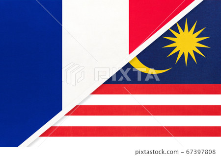 France and Malaysia, symbol of national flags France and Malaysia, symbol of national flags 67397808