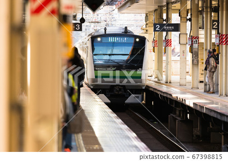Yokohama Sakuragicho Station, Yokohama Line trains, Japan Yokohama Sakuragicho Station, Yokohama Line trains, Japan 67398815