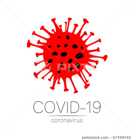 Coronavirus red vector Icon. 2019-nCoV bacteria... - Stock Illustration ...