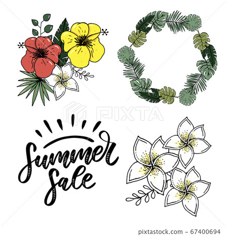 Vector word sale .Letters made of flowers and - Stock Illustration  [67400694] - PIXTA