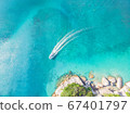 Aerial view of the sea in Kochi Prefecture 67401797