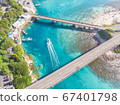 Aerial view of the sea in Kochi Prefecture 67401798