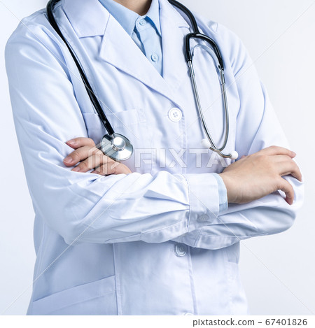 女性 醫生 身體 部分 手勢 Female doctor stethoscope 女性 医者 67401826