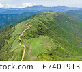 Aerial view of mountains in Tottori prefecture 67401913