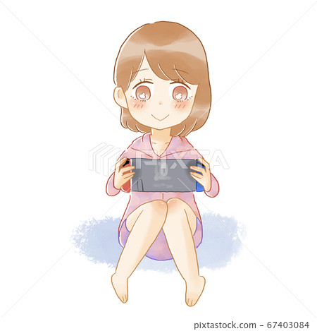 一個女人在玩遊戲 一個女人在玩遊戲 67403084