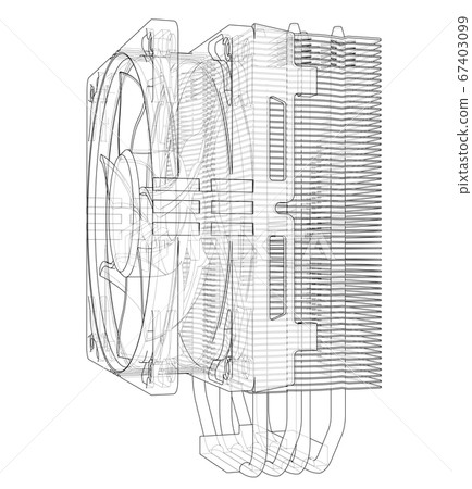 Cpu Coller Concept. 3D illustration - Stock Illustration [67403099] - PIXTA