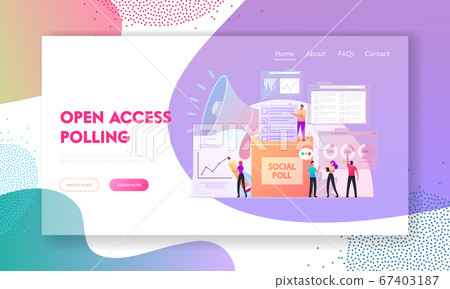 Election and Social Poll Landing Page Template....-插圖素材 [67403187 ...