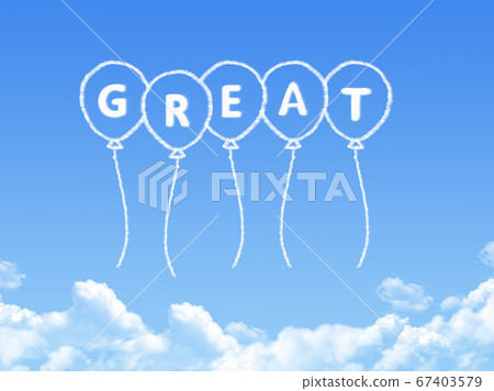 Cloud shaped as great Message Cloud shaped as great Message 67403579