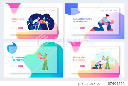 Archeology and Writer Profession Website Landing Page Set, Archeologists Found Ancient Items on Excavations Talented Author Archeology and Writer Profession Website Landing Page Set, Archeologists Found Ancient Items on Excavations Talented Author 67403631