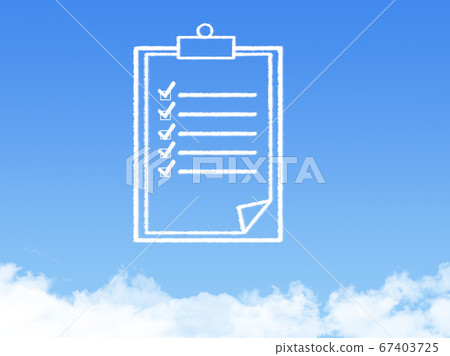 Notepad paper document cloud shape Notepad paper document cloud shape 67403725