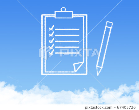 Notepad paper document cloud shape Notepad paper document cloud shape 67403726