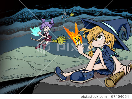 Two children witches who give off magic Two children witches who give off magic 67404064