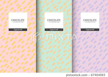 Chocolate bar packaging set. Trendy luxury product branding template with label pattern for packaging. Vector design Chocolate bar packaging set. Trendy luxury product branding template with label pattern for packaging. Vector design 67404065