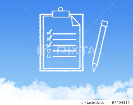 Notepad paper document cloud shape 67404315