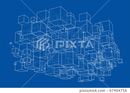 Abstract boxes background 67404756