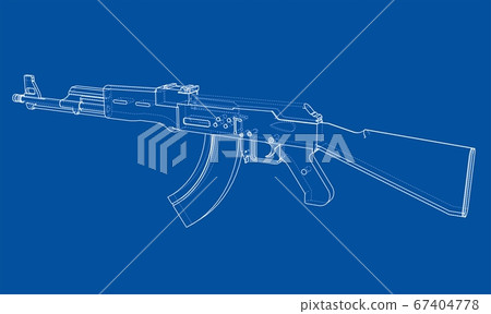 Machine Gun. 3D illustration 67404778