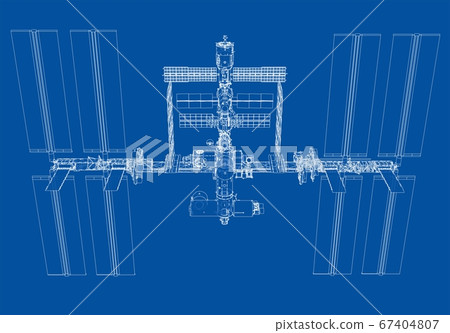 Abstract Spaceship Outline 67404807