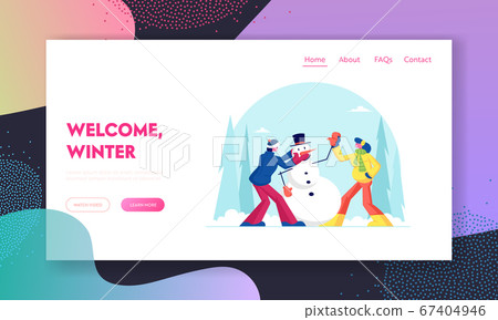 Winter Time Outdoor Activity Website Landing Page. Young Man and Woman Making Funny Snowman on Nature. People Playing on Christmas Holidays Vacation. Web Page Banner. Cartoon Flat Vector Illustration Winter Time Outdoor Activity Website Landing Page. Young Man and Woman Making Funny Snowman on Nature. People Playing on Christmas Holidays Vacation. Web Page Banner. Cartoon Flat Vector Illustration 67404946