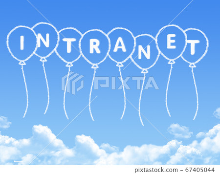 Cloud shaped as intranet Message Cloud shaped as intranet Message 67405044