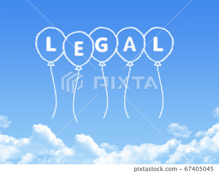 Cloud shaped as legal Message Cloud shaped as legal Message 67405045