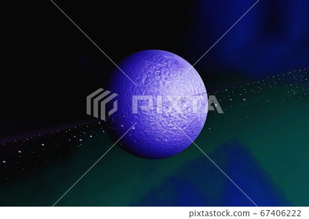 Exoplanet in deep space. In blue. Elements of this image were furnished by NASA. 67406222