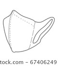 Three-dimensional mask with seams (nonwoven mask) 67406249