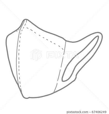 Three-dimensional mask with seams (nonwoven mask) 67406249