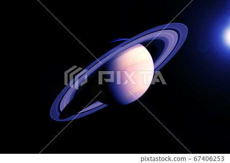Saturn planet in unusual colors. Elements of this image were furnished by NASA. 67406253