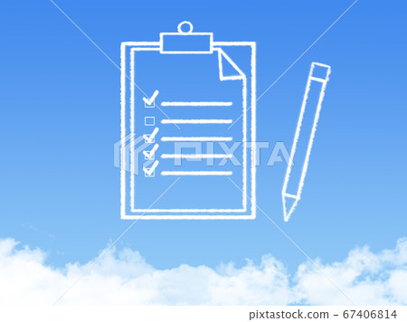 Notepad paper document cloud shape Notepad paper document cloud shape 67406814