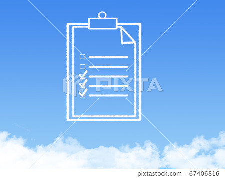 Notepad paper document cloud shape Notepad paper document cloud shape 67406816
