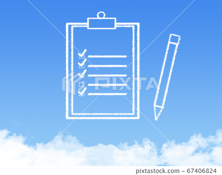 Notepad paper document cloud shape 67406824