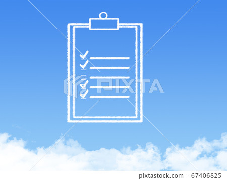 Notepad paper document cloud shape 67406825