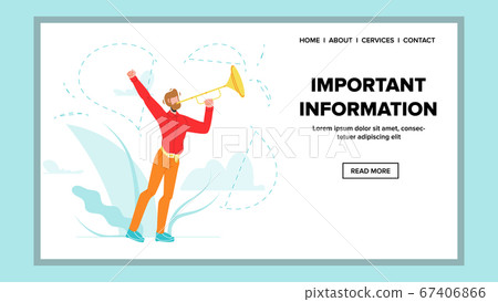 Important Information Trumpeter Trumpet Vector Illustration 67406866