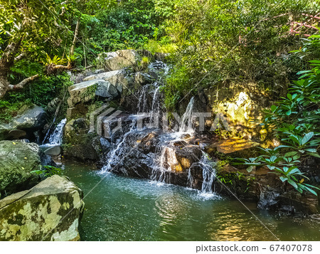 Waterfall and mountaina river in the Yanoda park, Waterfall and mountaina river in the Yanoda park, 67407078