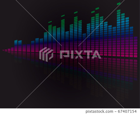 Dancing equalizer Wave display of sound equipment Sound wave equalizer music 67407154