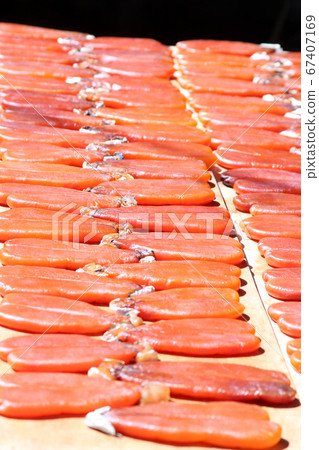 Karasumi dried mullet roe. Karasumi dried mullet roe. 67407169