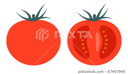 簡單的番茄和截面 67407999