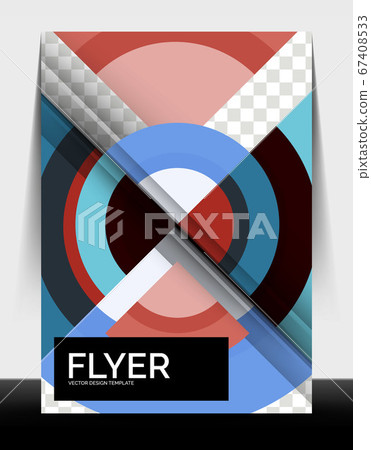 Circle design a4 flyer print template, annual report design 67408533