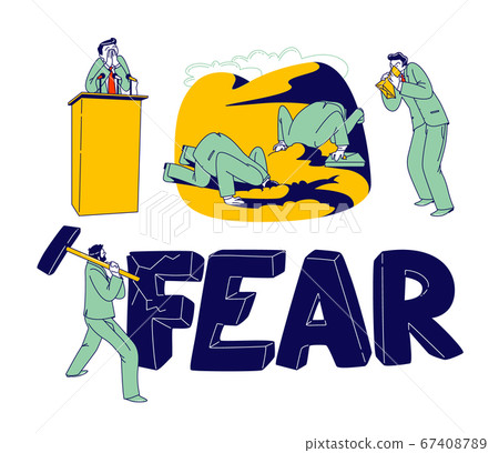 Male Character Having Panic Attack Disorder in Public Place. Psychology, Solitude, Fear, Mental Health Problem. Depressed Sad Man Yelling, Hiding Head under Ground. Linear People Vector Illustration Male Character Having Panic Attack Disorder in Public Place. Psychology, Solitude, Fear, Mental Health Problem. Depressed Sad Man Yelling, Hiding Head under Ground. Linear People Vector Illustration 67408789