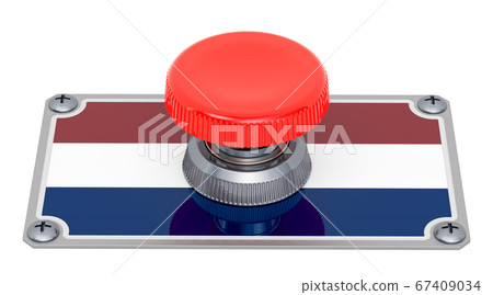 Push Button With The Netherlands Flag Stock Illustration 67409034 Pixta