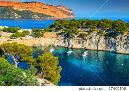Calanques de Port Pin bay in Cassis near Marseille, France Calanques de Port Pin bay in Cassis near Marseille, France 67409196