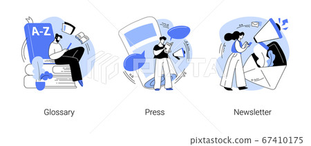 Company latest news abstract concept vector illustrations. 67410175