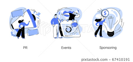 Company public relations abstract concept vector illustrations. 67410191